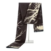 2020 New Brand Men's Abstract Tree Cashmere Scarf Winter Warm Knitted Modal Business Men Scarves 180*31cm