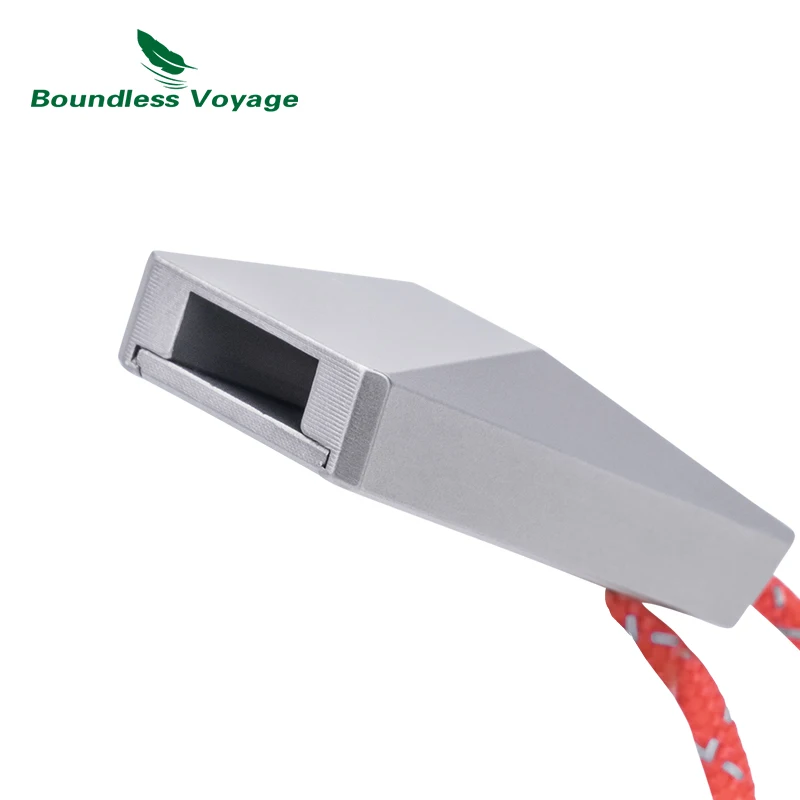 Boundless Voyage Titanium Whistle Emergency Survival Safety Whistles with Lanyard Loud for Outdoor Camping Hiking Coaches