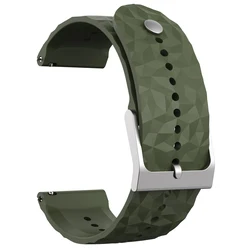Waterproof Silicone Watch Strap - 24mm Premium Band for Enhanced Comfort and Durability (Military Green)