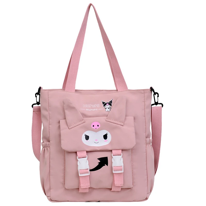 MINISO Kuromi-Sac à Main Décontracté de Grande Capacité pour Femme, Fourre-Tout, Mignon, Imprimé, à la Mode, Polyvalent, Initié, Bandoulière