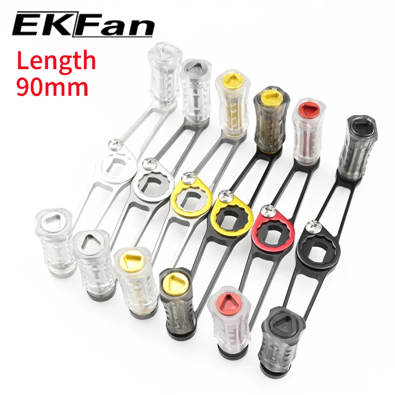 EKFan 10G Ultraleicht 80MM 90MM 105MM 8x5/7x4MM Loch Griff 7075 Legierung Für Dawa Shmano Wasser Tropfen Angelrolle Rad Griffe Teil – Detail 2