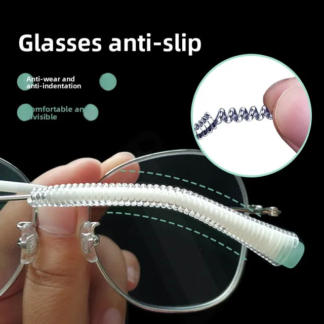 Lunettes antidérapantes, crochets d'oreille en Silicone pour le sport, poignées de cadre de retenue de lunettes antidérapantes pour éviter les chutes 1