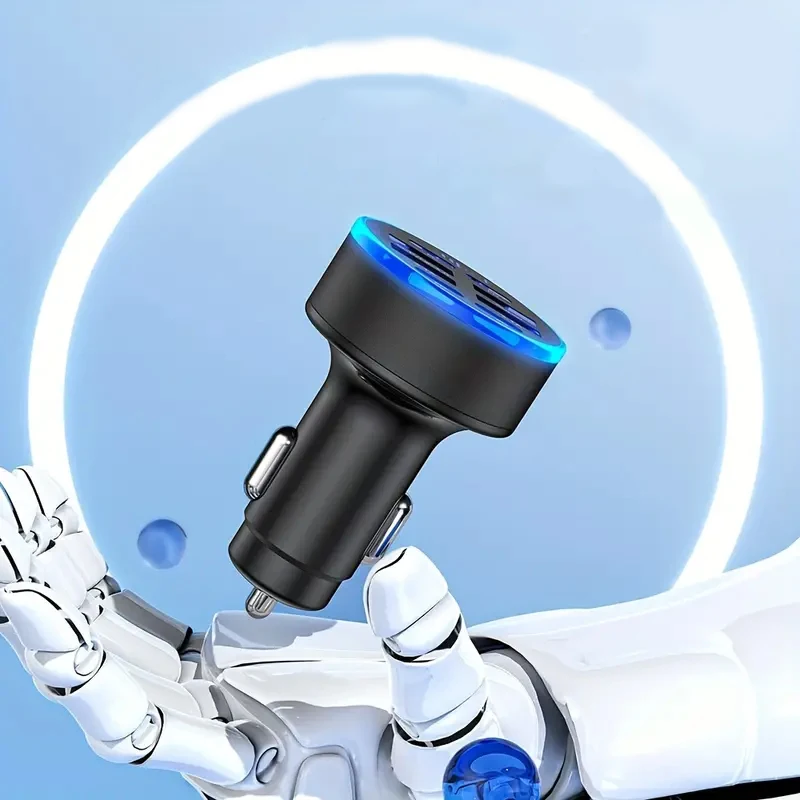 100W 8Ports Car Charger Fast Charging PD QC3.0 USB C Car Phone Charger Type C Adapter in Car For iPhone Samsung Huawei Xiaomi