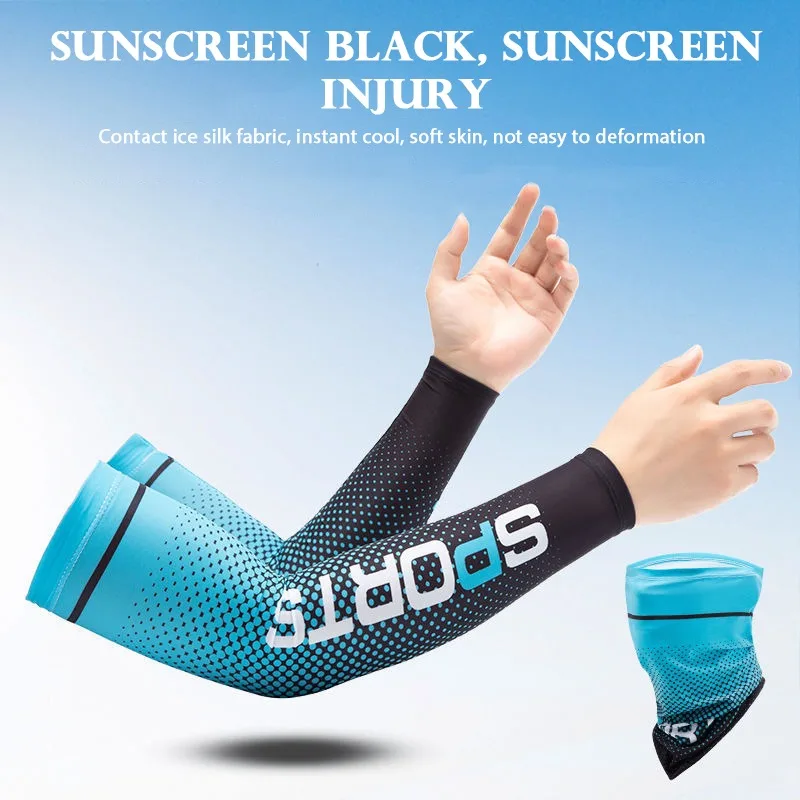 

2022 New Arm Sleeves Bicycle Sleeves UV Protection Unisex Running Cycling Sleeves Sunscreen Nylon Cool Arm Warmer Sun Mtb Arm C