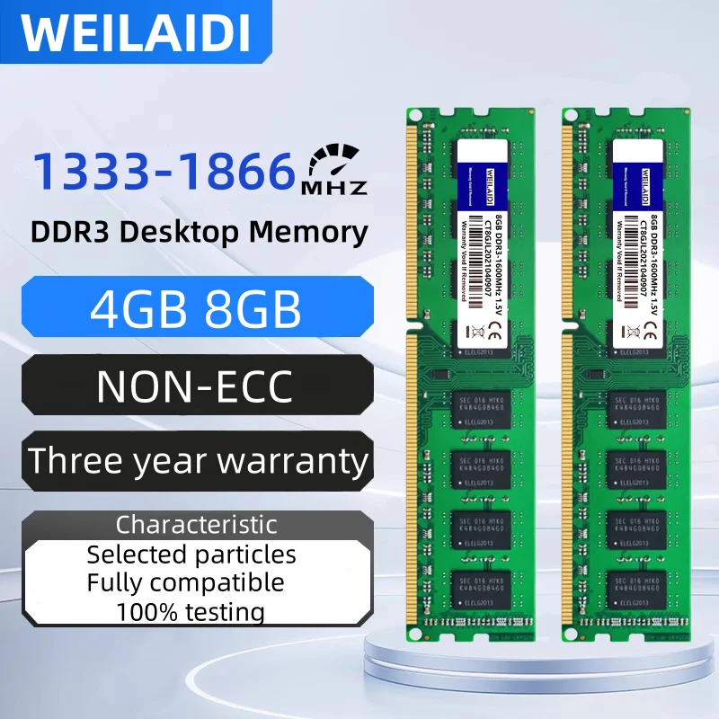 DDR3 4GB 8GB 1333Mhz 1600Mhz 1866Mhz 데스크탑 메모리 램 PC..