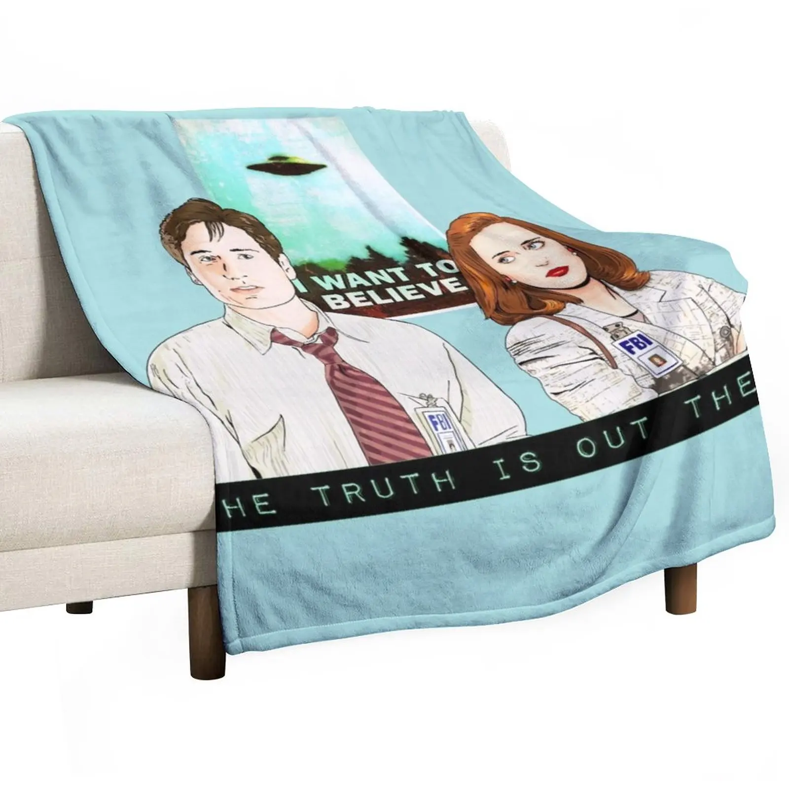 

The X files the truth is out there I want to believe by Mimie Throw Blanket Shaggy Blanket Large Blanket