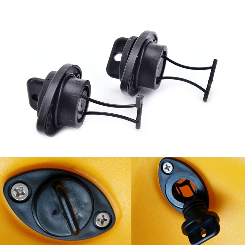 2pcs/set Universal Thread Boat Drain Plug Kit Plugs Bung For Dinghy Kayak Canoes Stop Water Infiltration Out PP Fish 2pcs auto car cigarette lighter plug outlet cover cap 12v socket 21mm universal car interior accessories stickers cover