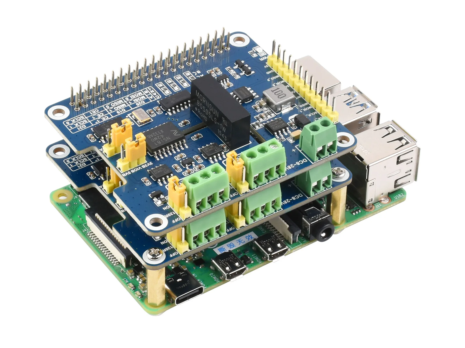 Waveshare 2 ä  CAN FD Ȯ HAT, SPI ̽,  ȣ,   ø