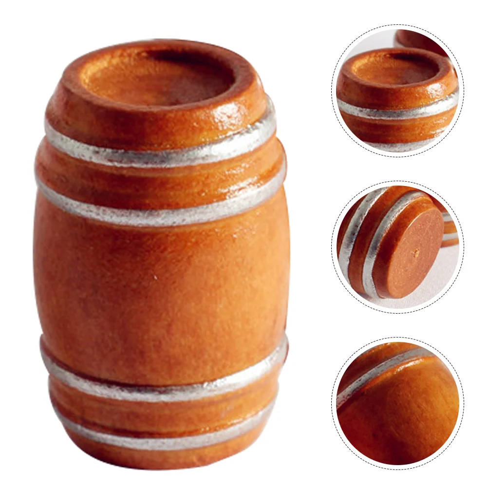 

4 шт., миниатюрные деревянные бочки для украшения дома