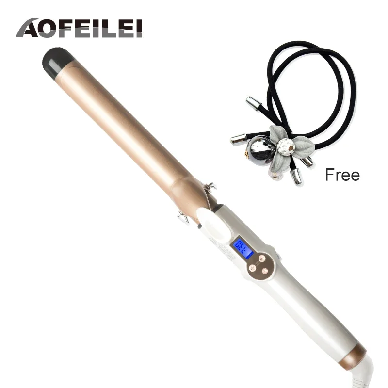 Hair Curler New Electric Hair Curler with LCD Screen Digital 19-38mm Professional Curling Iron