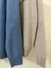 2024 Fall Winter Women Star Embroidery Sweater Zipper 100% Cashmere Long Sleeve Hooded Loose Female Knit Cardigan Coat 3