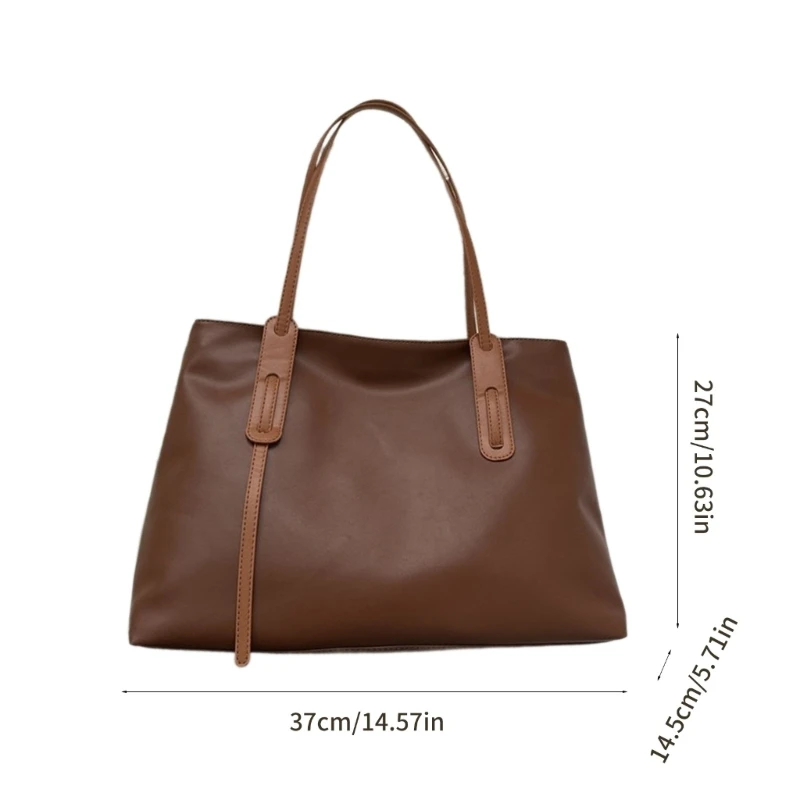 2023 NEW Shoulder Bag Winter Leather Handbag for Girl Women Solid Color Fashion Trendy Bag Large Capacity Shopping Bag