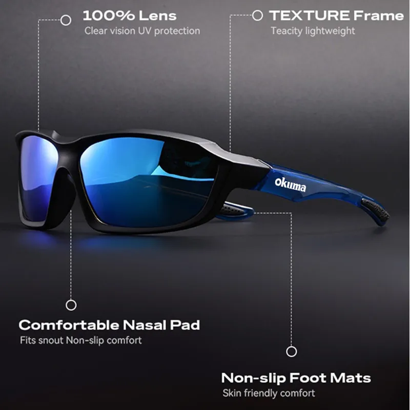 Okuma Polarized Sunglasses for Men and Women Outdoor Cycling Driving Fishing Skiing