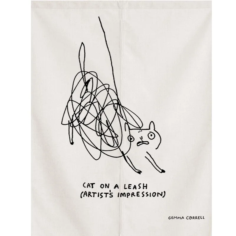 Cartoon Funny Cat Simple Japanese Door Curtain Kitchen noren half-Curtains Bedroom Partition Bathroom doorway Living Room Decor 3