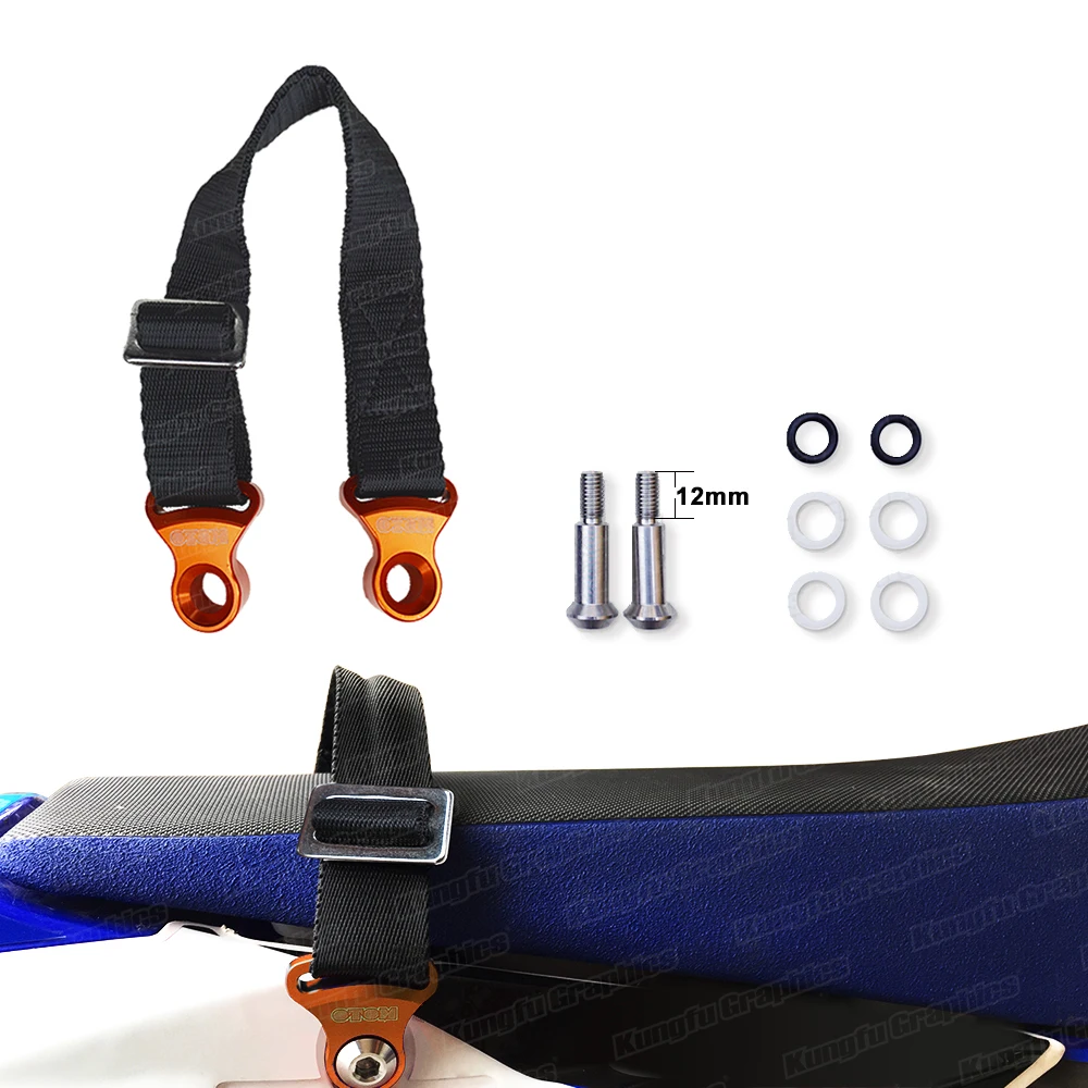 

JY Racing Rear Lift Strap Motorcycle Towing Belt for Honda CRF CRFX / Suzuki RMZ DRZ / Kawasaki KX KXF Orange Black Red MX