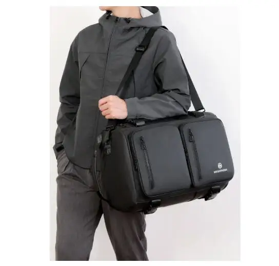 Men Backpack Large capacity men  women multifunctional backpack business shoulder bag double use travel luggage handbag 6