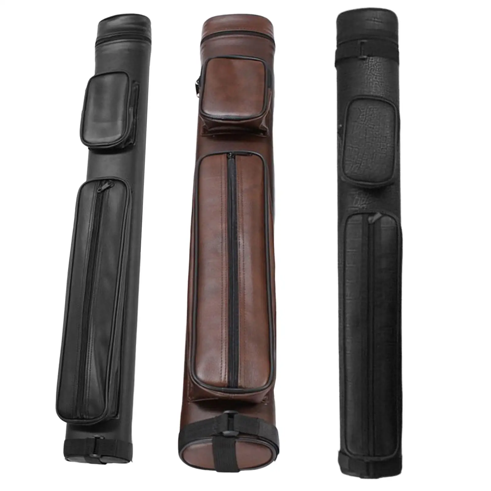 

Portable Billiard Pool Bag 4 Holes Storage Case Lightweight Adjustable Shoulder Strap Accessory Pouch for Billiard Stick Rod