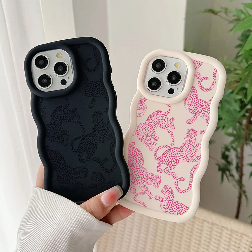 Luxury Pink Leopard Print Phone Case Cover