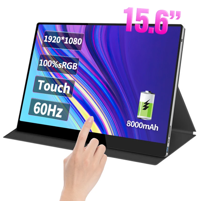 15-6-Inch-8000mAh-Battery-Portable-Monitor-Touchscreen-IPS-1080P-100 ...