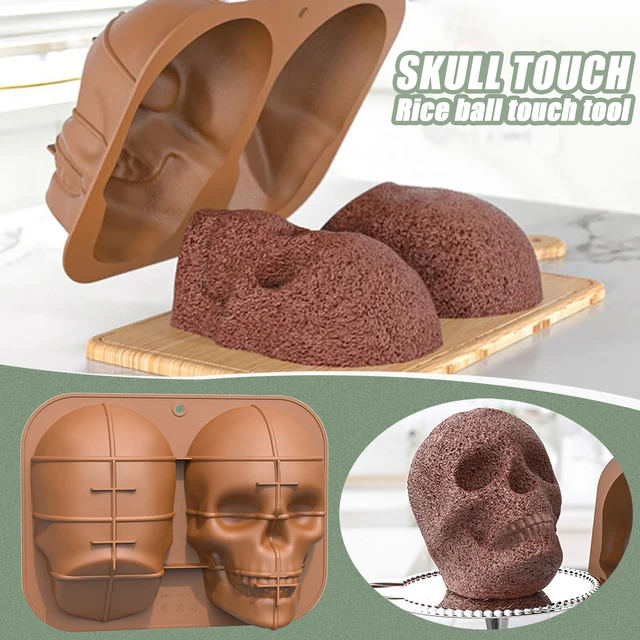 3D Skull Head Silicone Candle Mold DIY Chocolate Candy Resin Gypsum Making  Mould Halloween Fondant Cake Decorating Tools - AliExpress