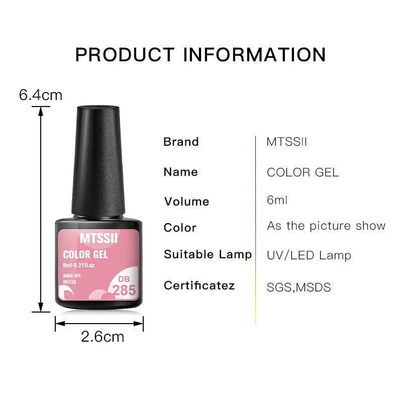 6Pcs/Set Purple Glitter Bright Gel Nail Polish Set Semi Permanent Spring Summer Colors Series Soak Off UV Nail Art Gel Varnish 6