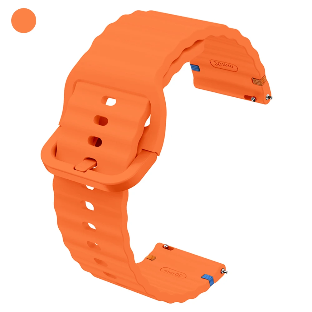Premium Silicone Watch Band - 20mm/22mm Adjustable Strap, Universal Fit