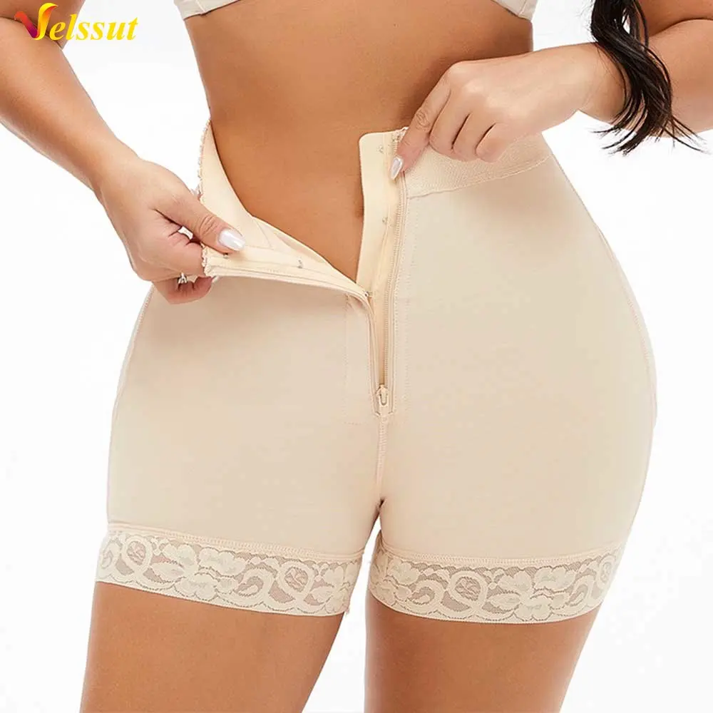 

Velssut Butt Lifter Panties for Women Hip Enhancer Panty Push Up Shorts Booty Lifting Shapewear Mid Waisted Body Shaper Zipper