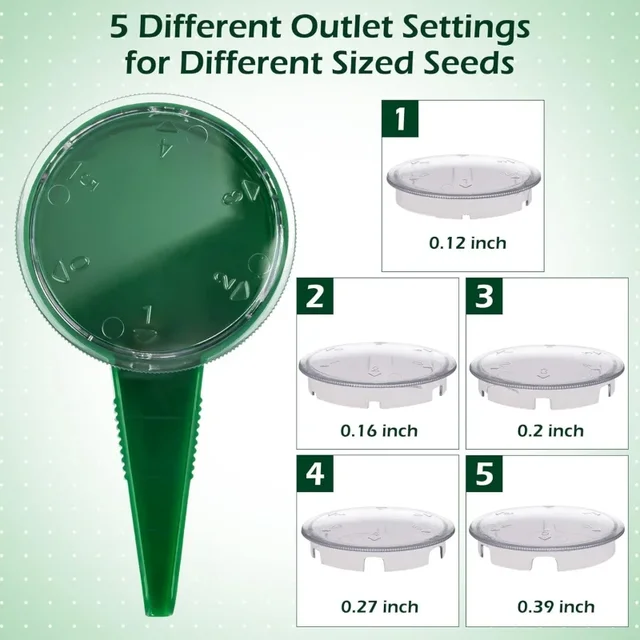 1pcs Garden Plant Seed Sower 5 File Adjustable Planter Hand Held Seeding Dispenser Accessory Flower Grass Plant Seeder 5