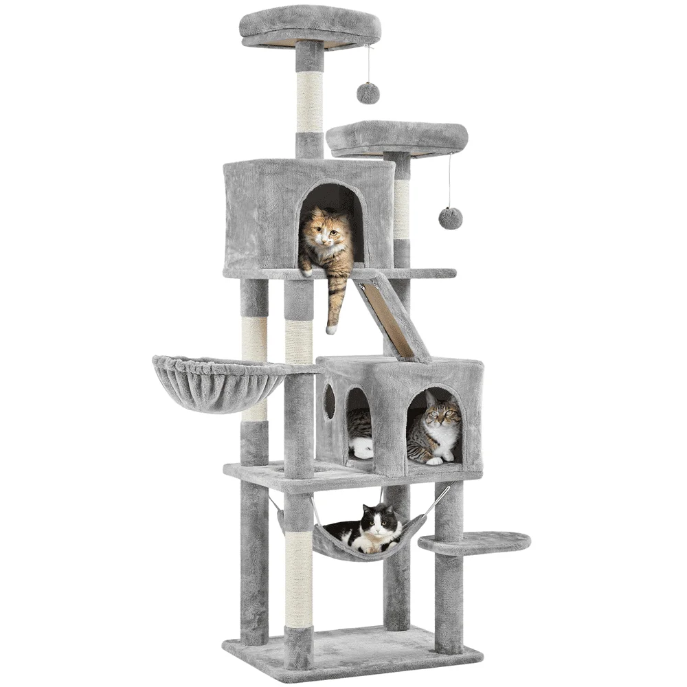 71.5″ H Large Cat Tree with 2 Cozy Perches and 2 Condos 1 71.5″ H Large Cat Tree with 2 Cozy Perches and 2 Condos 1