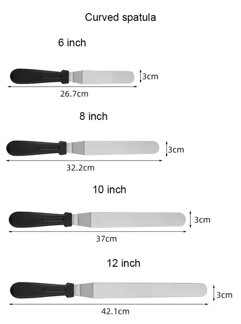 Generic 3 Spatule de Gâteau en Acier Inoxydable Spatule de Pâtisserie  Couteaux pour glaçage et nappage Spatule de confiserie à prix pas cher