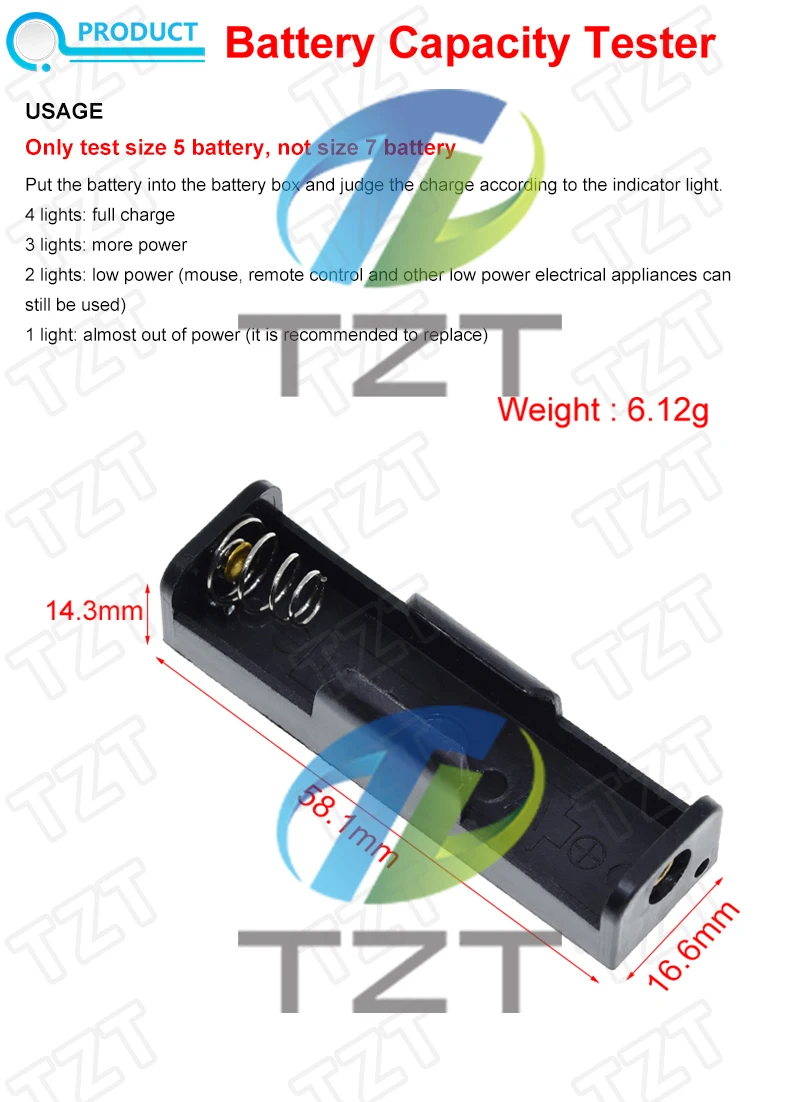 1/3 Stück Hochpräziser Batterietester zur Überprüfung der Batteriekapazität, geeignet für AA-Größe 5 und AAA-Größe 7 Batterien. – Detail 1