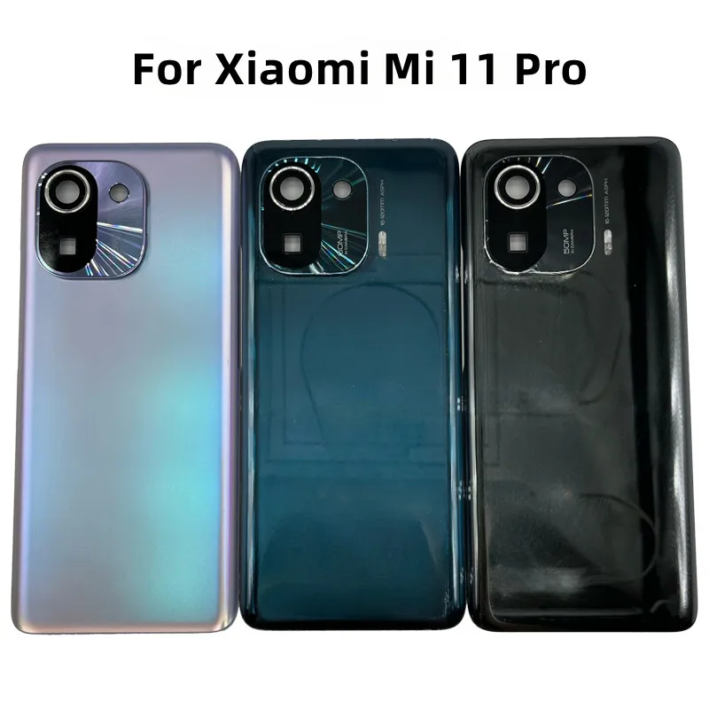 

6.81 inch For Xiaomi Mi 11 Pro Battery Cover Glass Rear Door Housing Case With Camera lens Replacement Parts