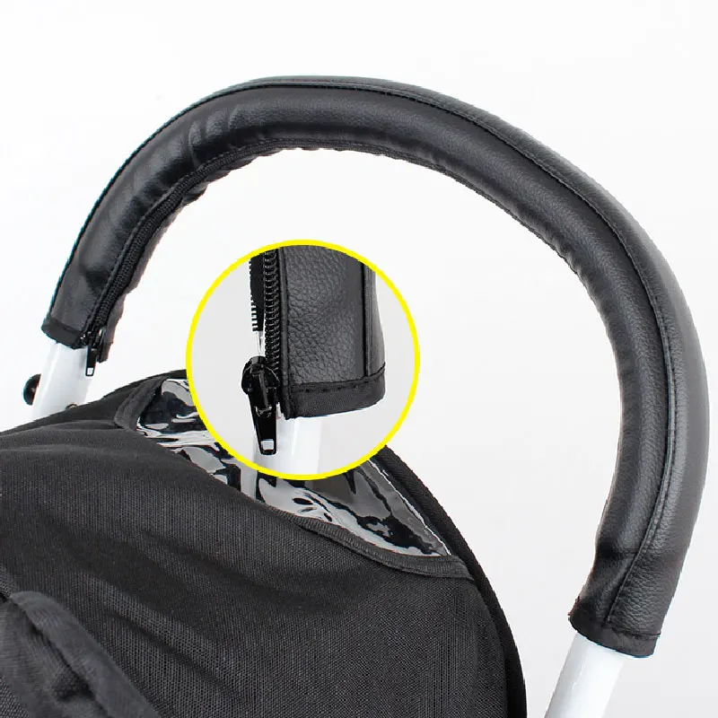 Baby stroller Handle PU Leather Pushchair Armrest Case Protective Cover For Pram Stroller Universal  Anti Slip Cover Pad Soft Co