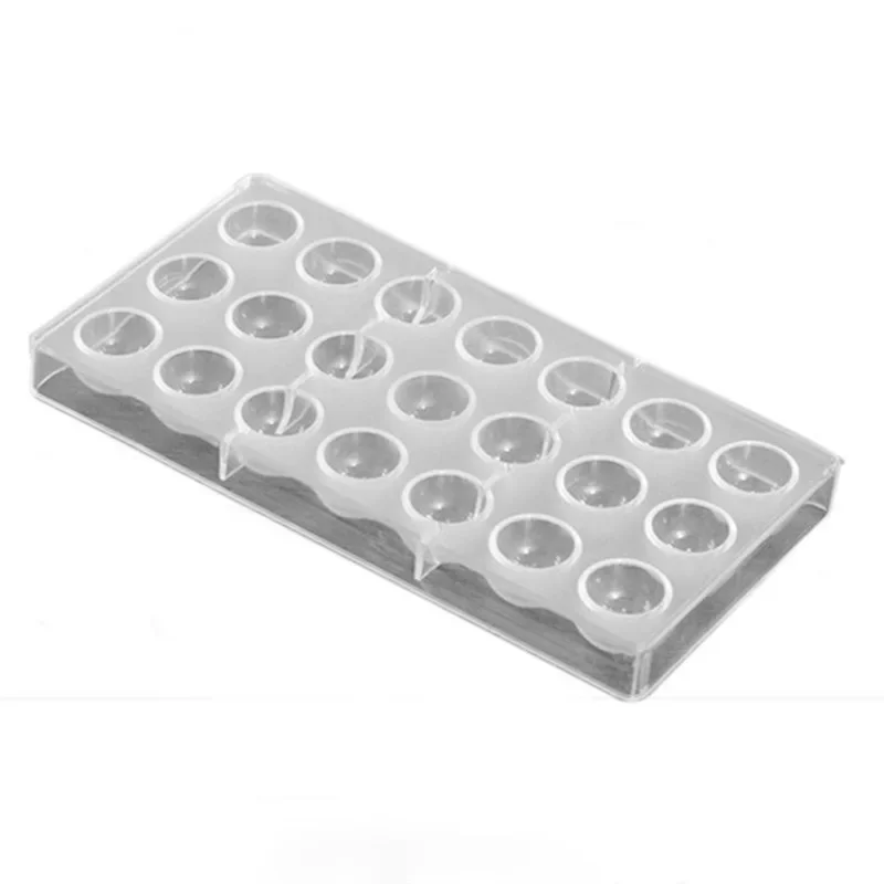 Belgian Style Chocolate Mold Round Bullet Head Creative DIY Baking Mold Kitchen Tools PE Hard Plastic