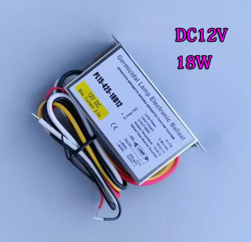 12V UV 전자식 안정기 램프 튜브 드라이버 UVC 전원 공급 장치 물/공기 정화 제품 램프 튜브 전원 공급 장치