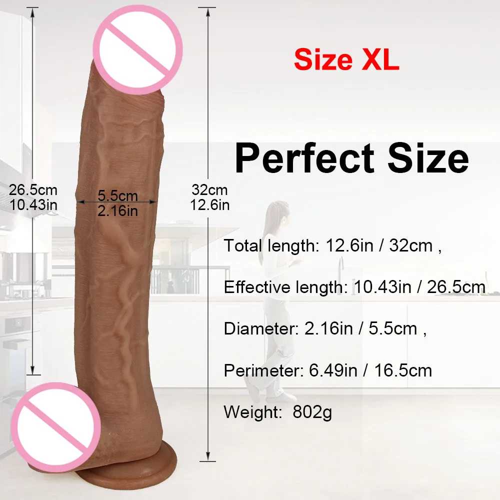 Sex toys Huge Dildo Erotic Soft Double-layer Silicone Long Dildos Realistic Penis Suction Cup Dick Anal Orgasm Adult Sex Toys for Woman