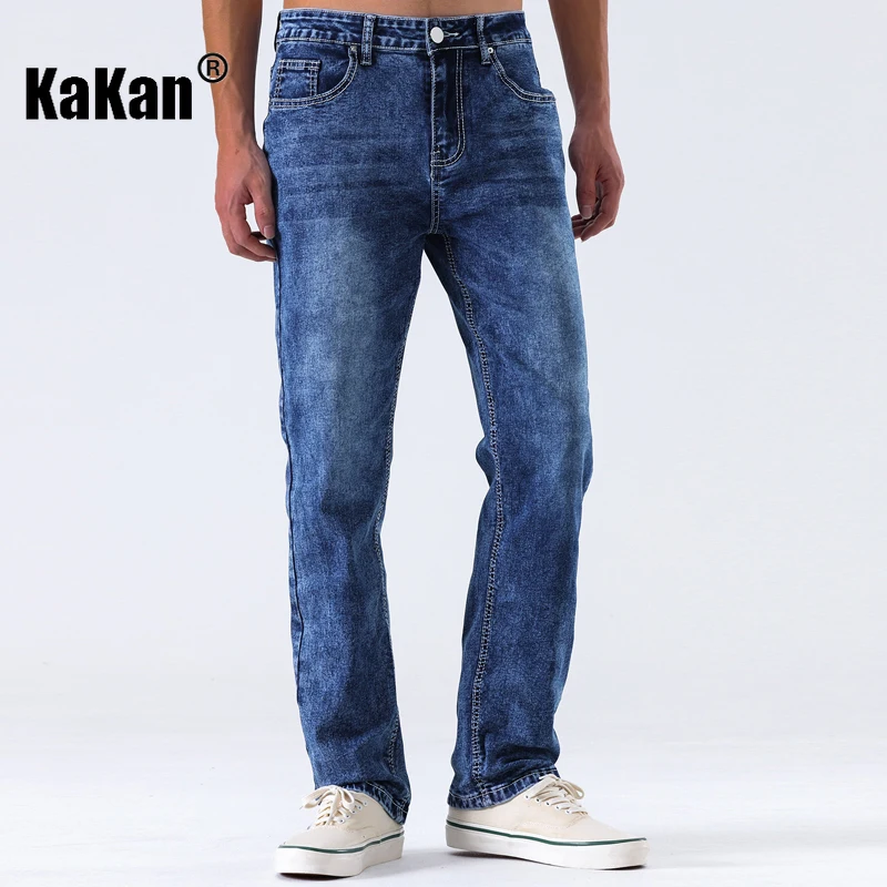 Kakan - European and American High Street Niche Design New Style Jeans for Men, Loose Straight Casual Pants, Trendy Jeans 5-8988