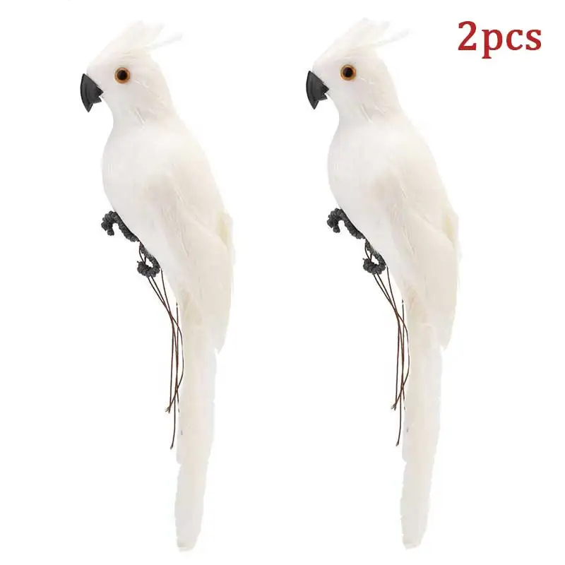 Handmade Foam Feather Artificial Parrot Imitation Bird Model Figurine Foam Birds Parrot Home Garden Decoration Ornament 