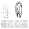 Boat Marine Egg Shape Spring Hook 316 Stainless Steel Egg Shape Spring Snap Hook Clip Quick Link Carabiner 50/70/100mm 6
