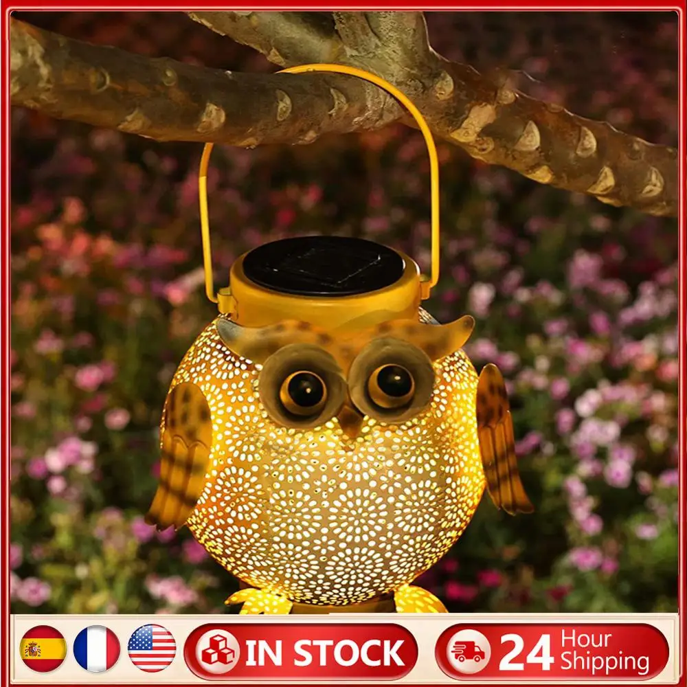 Iron Art Solar Hanging Lantern IP44 Waterproof Garden Decor