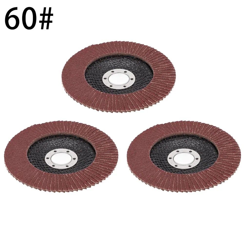 Zirconia Flap Discs 3Pcs 125mm Sanding Discs 40/60/80/120 Grit Grinding Wheels Blades Angle Grinder Finishing sanding disc sanding flap disc grinding disc grinding wheel