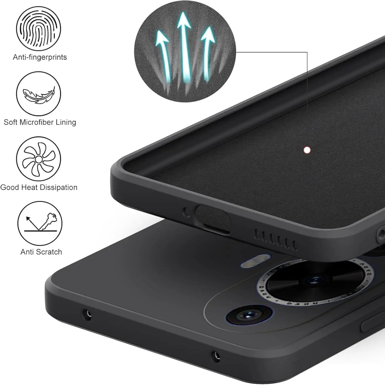 Elastyczna obudowa z płynnego silikonu TPU do Huawei Nova 12 SE 12S 12i 11 Pro 11i 10 9 SE ochronna obudowa Fundas Coque Capa_voghion.com