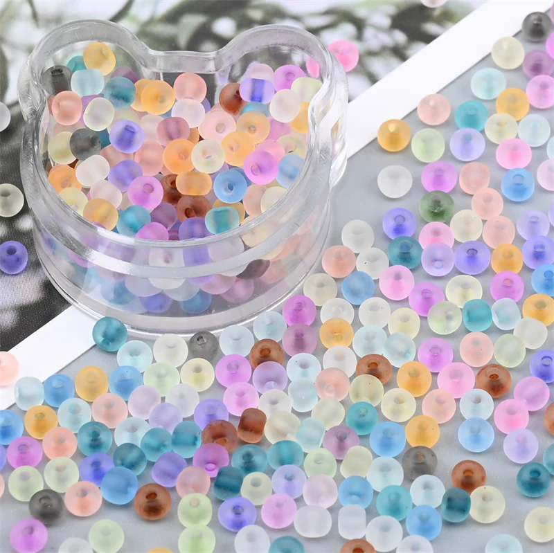 480 Stück 3 mm matte tschechische Glasperlen Mini lose Spacer Pony Perlen für DIY Armband Halsketten Handwerk Schmuckherstellung Zubehör – Detail 4