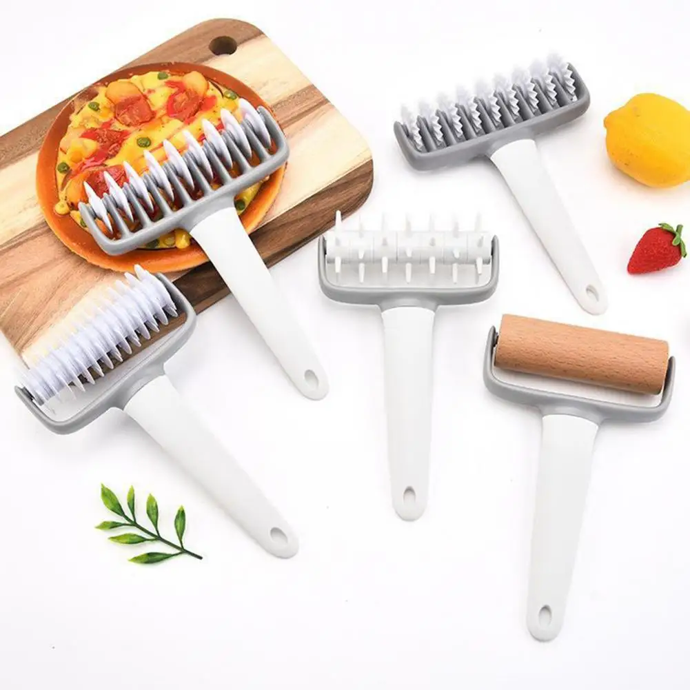 Turning Smooth Baking Tool 1 Set 5 Colors Cookie Cake Net Dough Roller Cutter Pizza Dough Roller Cutter for Restaurant