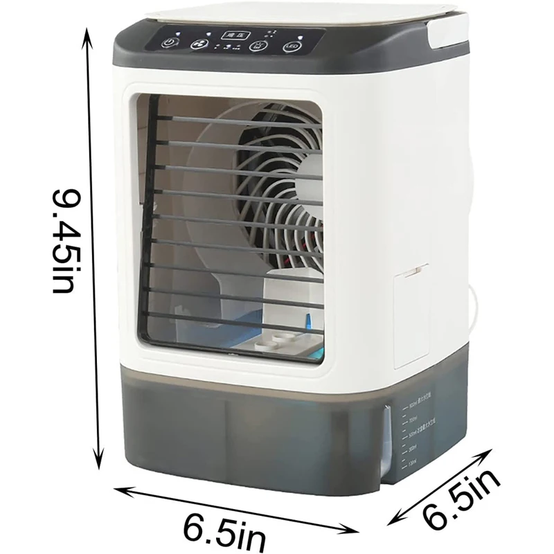 Condicionador de ar evaporativo portátil, refrigerador pessoal,
