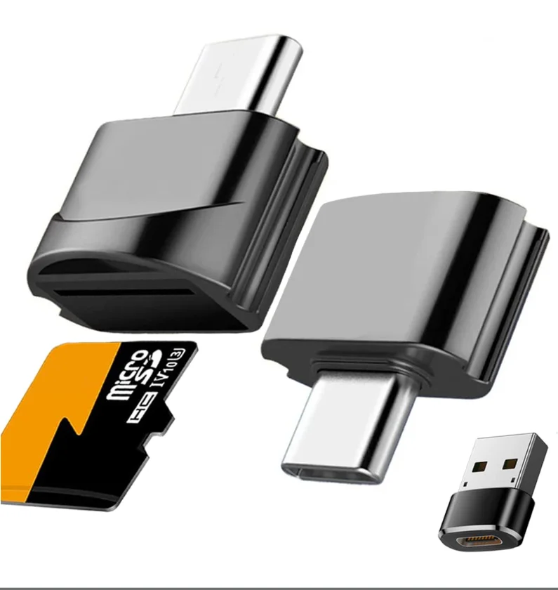 Card Reader USB C to Micro SD TF Card Reader Type C to Micro SD OTG Smart Memory Reader Adapter Compatible for Mac iPad Pro Samsuan