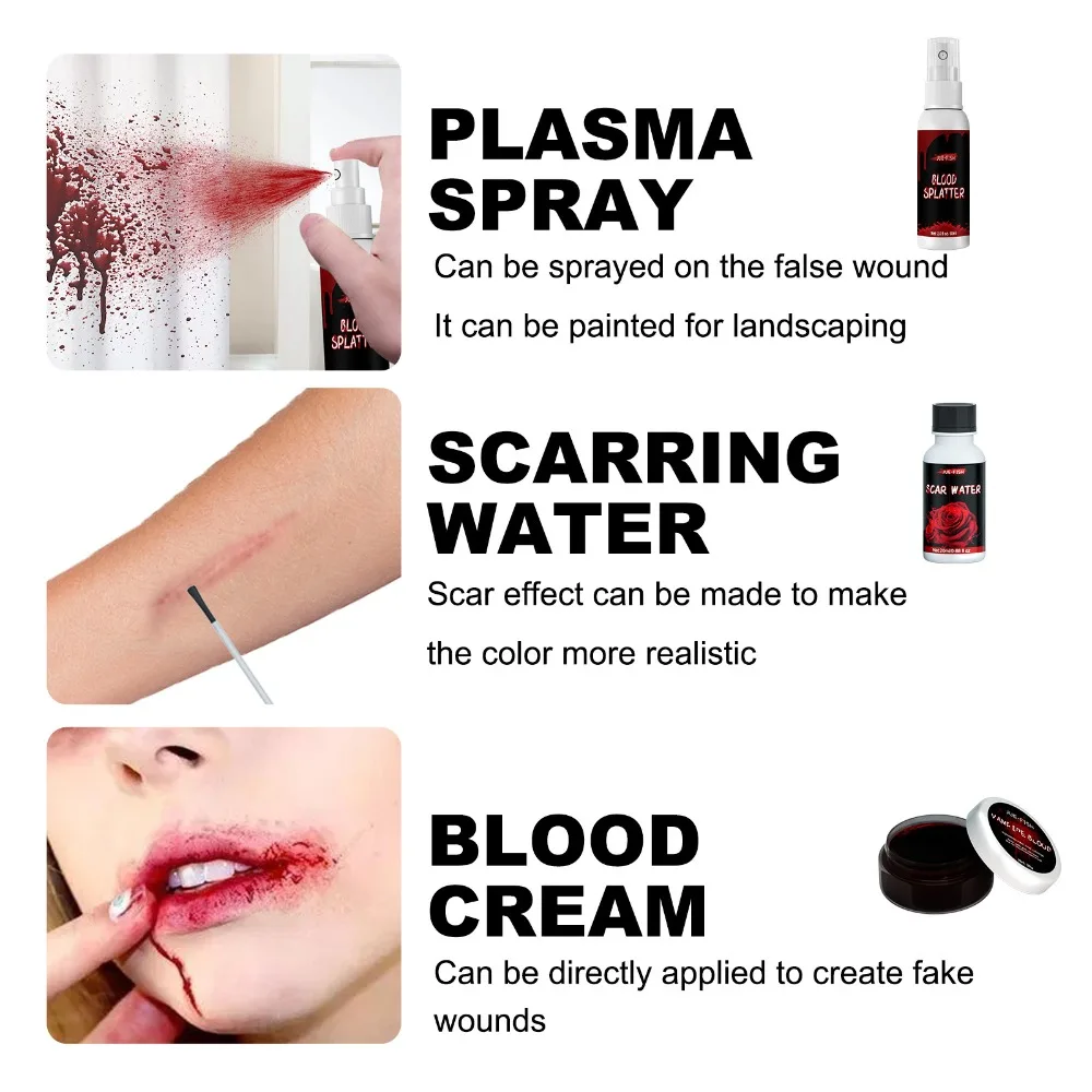Scars Wax Halloween Makeup Kit Stage Special Effects SFX Makeup Kit  Painting Fake Scar for Halloween Face Body Paint - AliExpress
