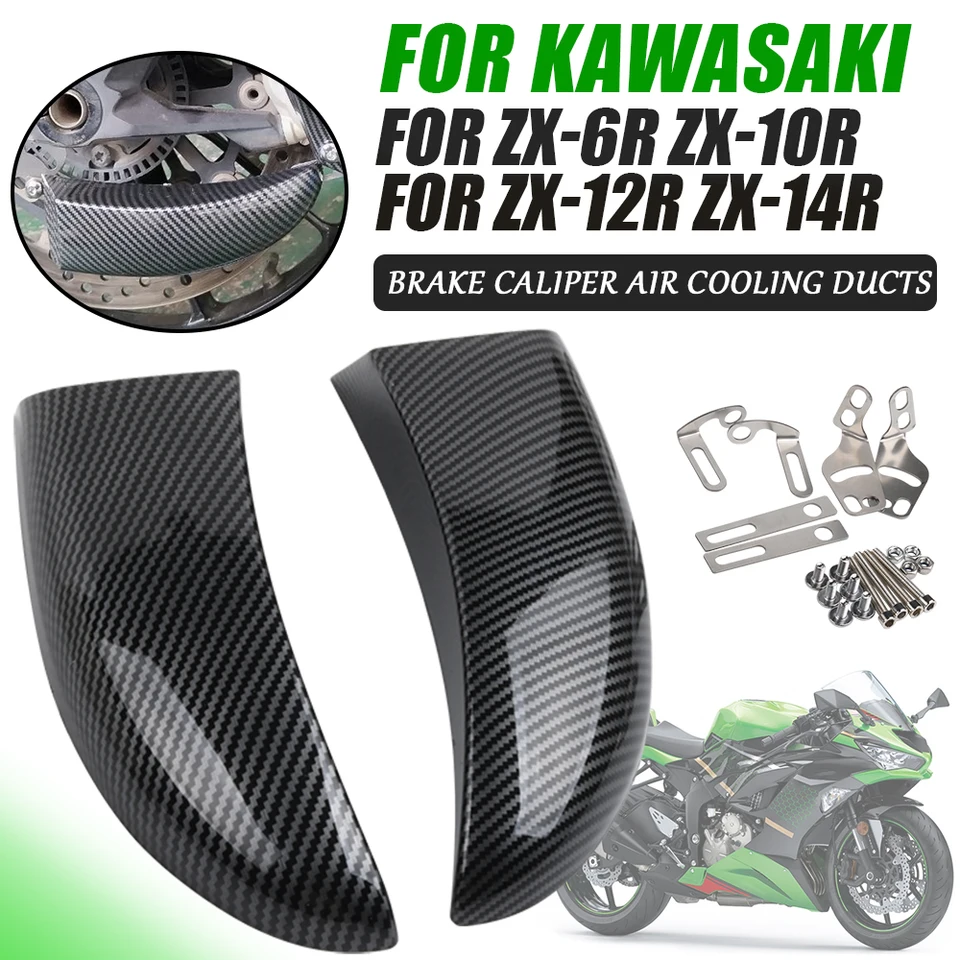 For KAWASAKI Ninja H2 H2R SX SE Motorcycle Brake Caliper Air Cooling Ducts Guard