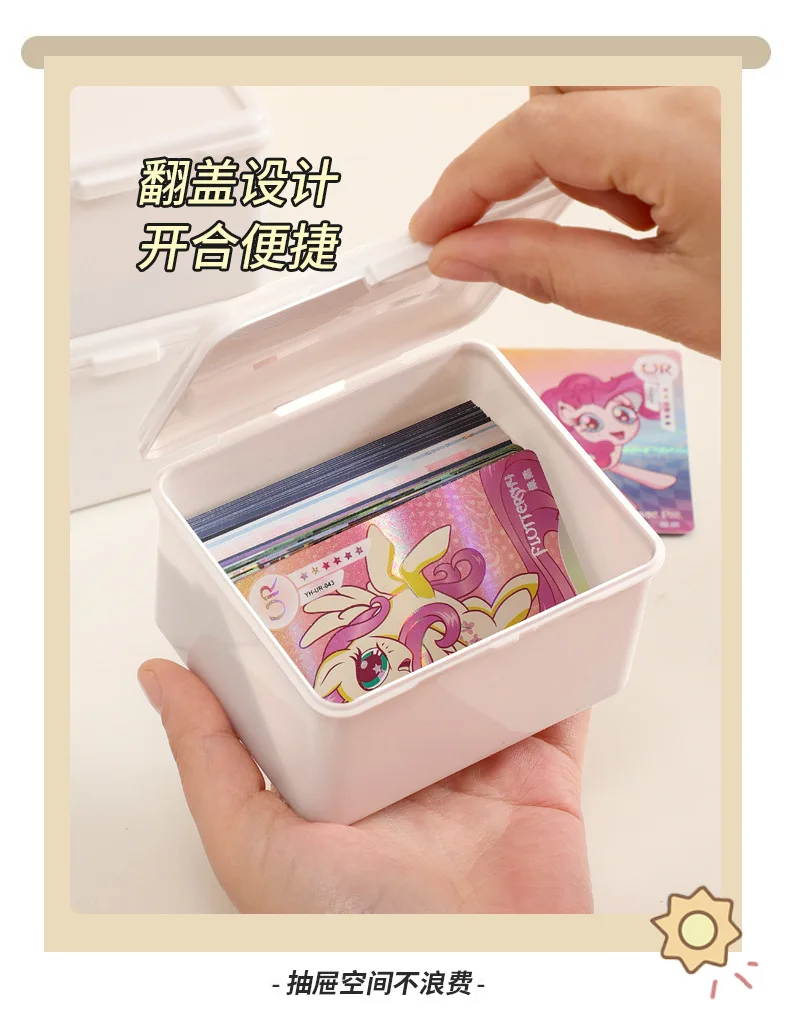 1pc Koreanische Transparente Lagerung Box Blind Box Karte Photocard Lagerung Box Foto Karte Organizer Klassifizierung Flip Box – Detail 11