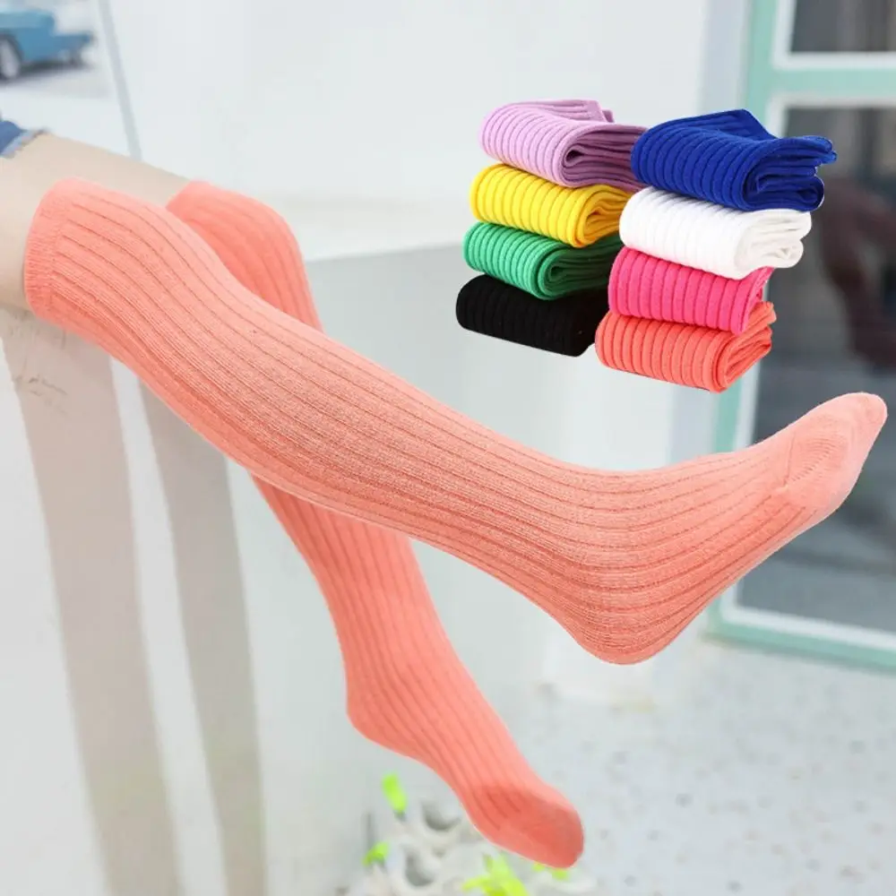 

for 3-12Y Infant Cotton Candy Color Warmers Socks Long Leg High Knee Socks Kids Stockings